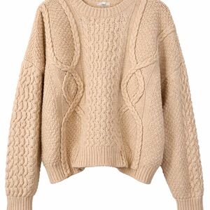 Grace + Karma Cream Cable Knit Sweater Size L